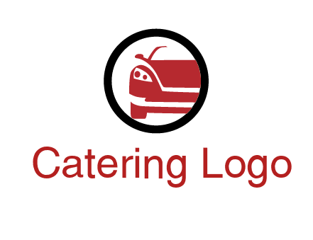 abstract car in circle transportation logo 