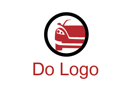 abstract car in circle transportation logo 