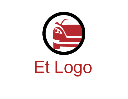 abstract car in circle transportation logo 