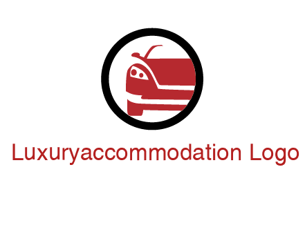 abstract car in circle transportation logo 