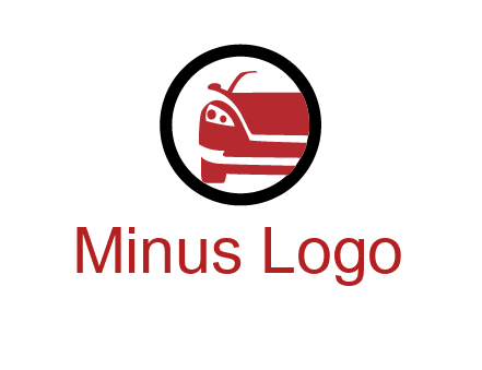 abstract car in circle transportation logo 