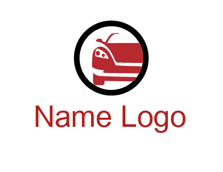 abstract car in circle transportation logo 