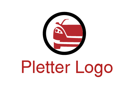 abstract car in circle transportation logo 