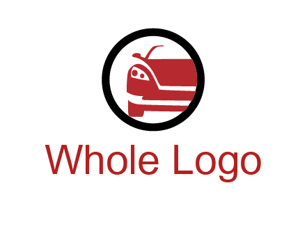abstract car in circle transportation logo 