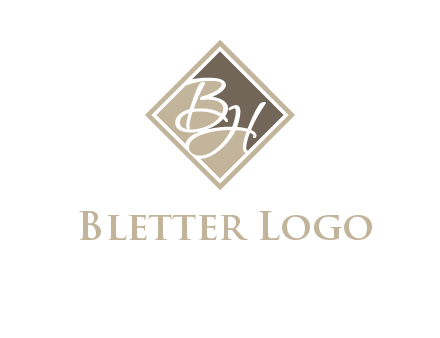letters B and H in a tile