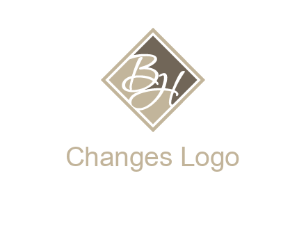 letters B and H in a tile