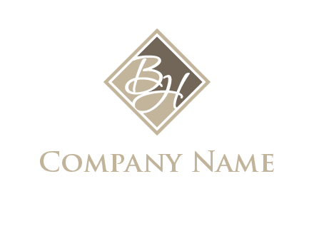 letters B and H in a tile