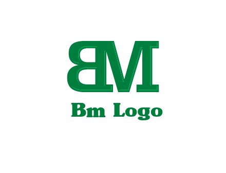 mirror image of letters M and B