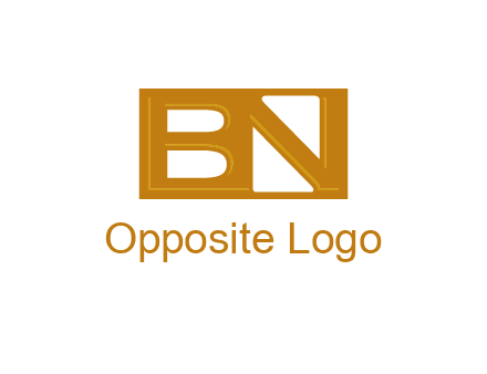 letters B and N forming a rectangle