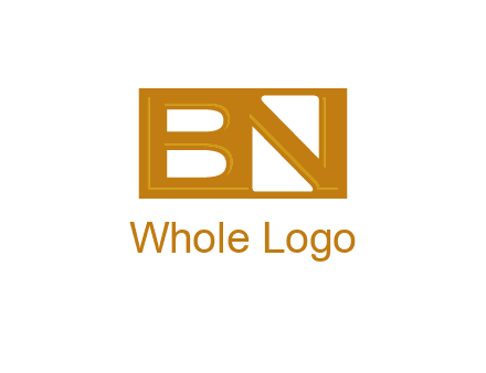 letters B and N forming a rectangle