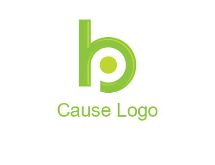 letter p inside b