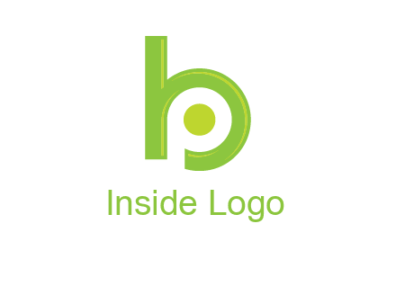 letter p inside b