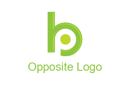 letter p inside b