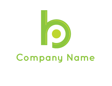letter p inside b