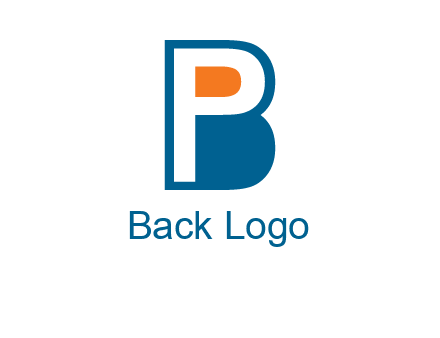 letter P inside B