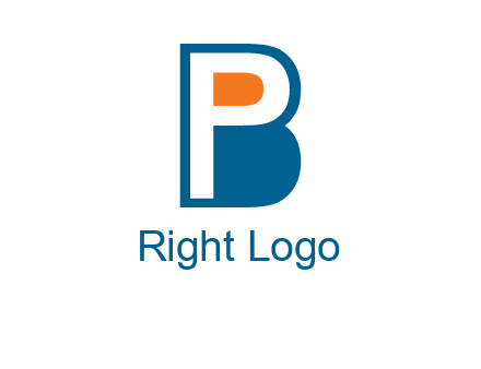 letter P inside B