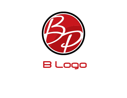 letters b and p in circular logo