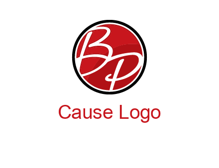 letters b and p in circular logo