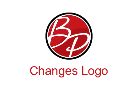 letters b and p in circular logo