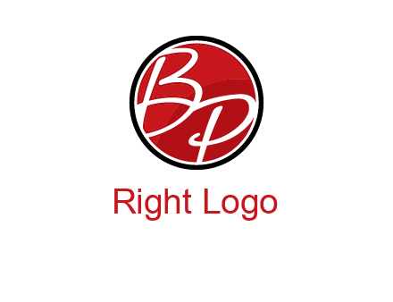 letters b and p in circular logo