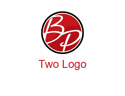 letters b and p in circular logo