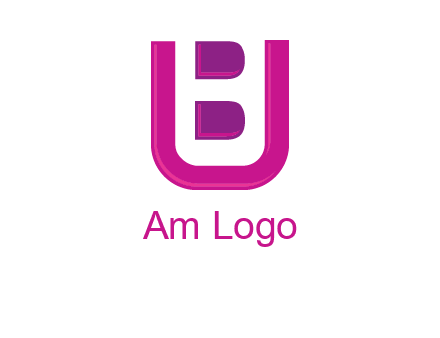 letter B inside letter U