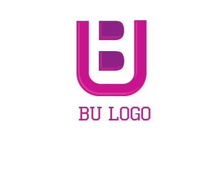 letter B inside letter U