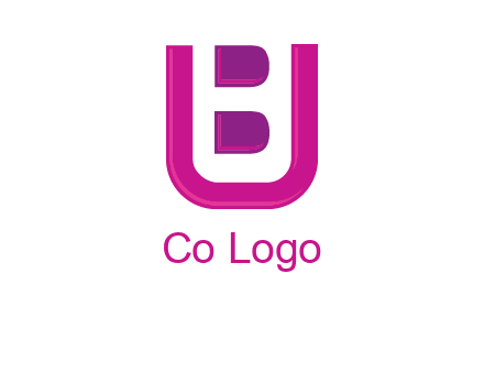 letter B inside letter U