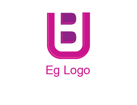letter B inside letter U