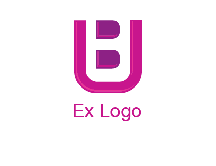 letter B inside letter U