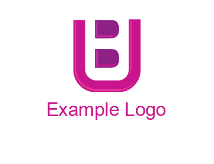 letter B inside letter U