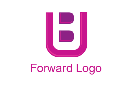 letter B inside letter U