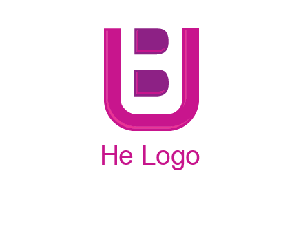 letter B inside letter U