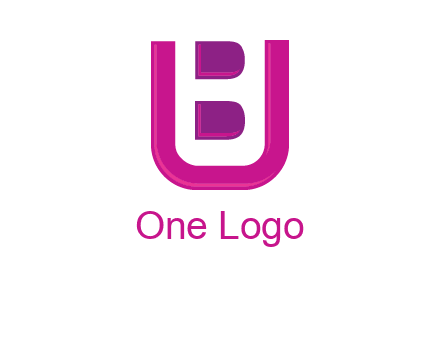 letter B inside letter U