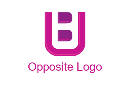 letter B inside letter U