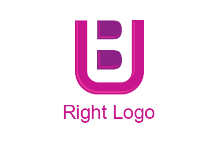 letter B inside letter U