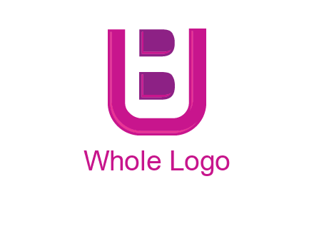 letter B inside letter U