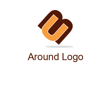 letter U in letter M forming letter B