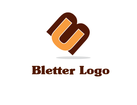 letter U in letter M forming letter B