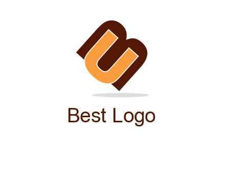 letter U in letter M forming letter B