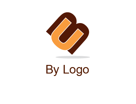letter U in letter M forming letter B