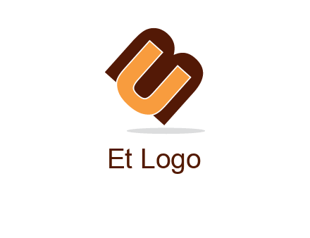 letter U in letter M forming letter B