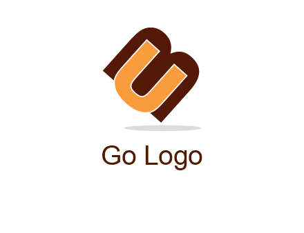 letter U in letter M forming letter B