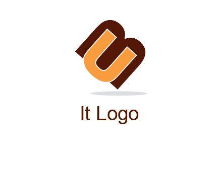 letter U in letter M forming letter B