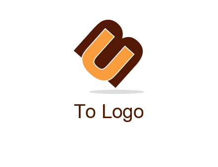 letter U in letter M forming letter B