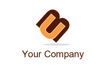 letter U in letter M forming letter B