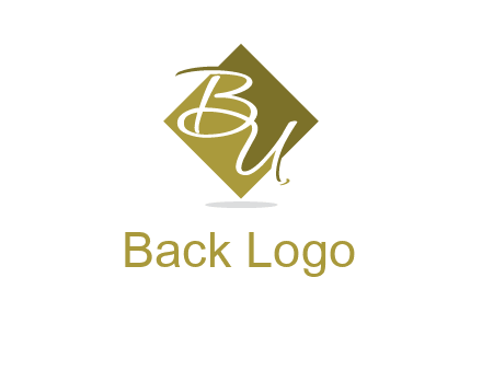 Letters B and U are in a rhombus shape logo
