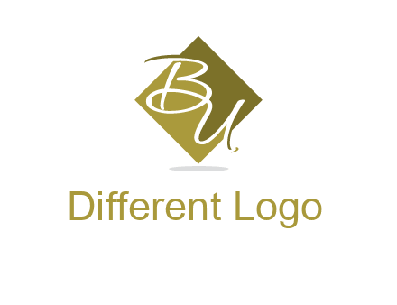 Letters B and U are in a rhombus shape logo