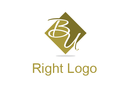 Letters B and U are in a rhombus shape logo