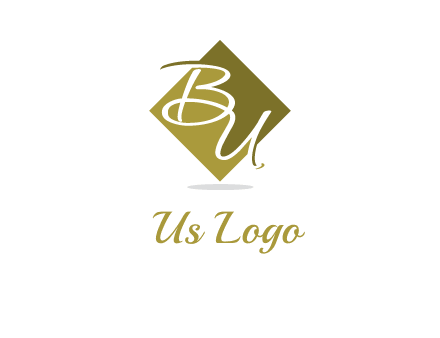 Letters B and U are in a rhombus shape logo